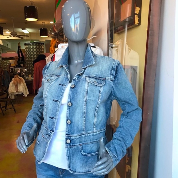 7 for all mankind women's denim jacket